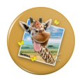 thumbnail image 1 of Giraffe Selfie Picture Pinback Button Pin, 1 of 5