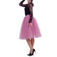 thumbnail image 3 of Qiylii 7 Layer Tulle Skirt Womens Vintage Dress Rockabilly Tutu Petticoat Ball Gown Spring hue Girls Summer Casual Cute Super Soft Tulle Tutu Skirt, 3 of 6