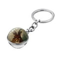 thumbnail image 2 of EGNMCR Easter Decorations For The Home Easter Decor 1PC Easter Bunny Time Double-Sided Glass Ball Keychain Key Ring Easter Decorations, 2 of 2