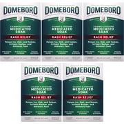 5 Pack - Domeboro Soothing Soak Rash Relief Astringent, one box of 12 packets Each