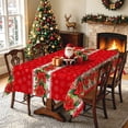thumbnail image 3 of Nanqianyi Poinsettia Rectangle Tablecloth,Waterproof Stain Resistant Christmas Table Cover,52x70 Inch, 3 of 7