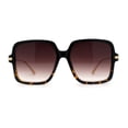 thumbnail image 1 of Lunettes de Soleil Papillon Rectangulaires à Bras en Métal Fin de Luxe pour Femmes Noir Écaille Marron, 1 of 5