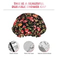 thumbnail image 4 of Colorful Rose Flowers Shower Cap, Reusable Bath Hair Hat for all Hair Lengths Hair Cover with Elastic Band Double Waterproof Layers Bathing Hat, 4 of 5