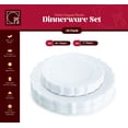 thumbnail image 2 of Posh Setting Elegant Collection White Plastic Disposable Dinnerware Set, Wedding Plastic Dishes For 20 Guests (20 10.25'' Dinner Plates and 20 7.25'' Salad Plates), Fancy Disposable Dinnerware, 2 of 6