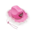 thumbnail image 5 of HNMKIU Children's Heart Themed Cowboy Hat for Casual Wear and Birthday Party Celebrations Pink,5-7 Years, 5 of 5