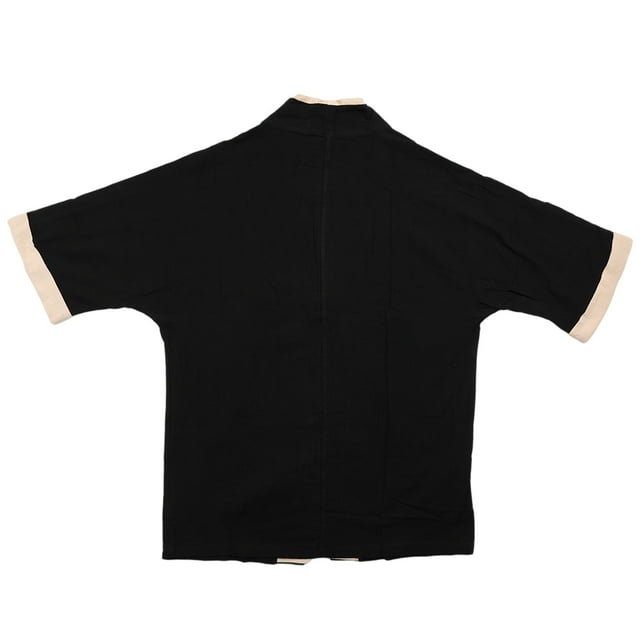 Minnieouse Chaqueta de hombre Transpirable Niño Frente abierto Abrigo suelto Ropa Camping Senderismo Mezcla de lino de algodón Ropa informal de Type3 NO3