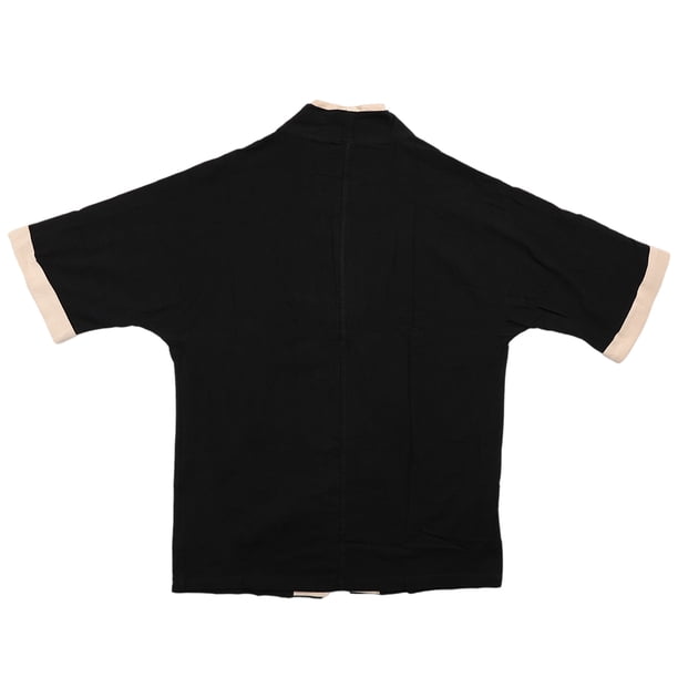 Minnieouse Chaqueta de hombre Transpirable Niño Frente abierto Abrigo suelto Ropa Camping Senderismo Mezcla de lino de algodón Ropa informal de Type3 NO3