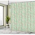 thumbnail image 4 of Ambesonne French Floral Shower Curtain, Folkloric Bohemian, 69"Wx84"L, Pale Green and Almond, 4 of 4