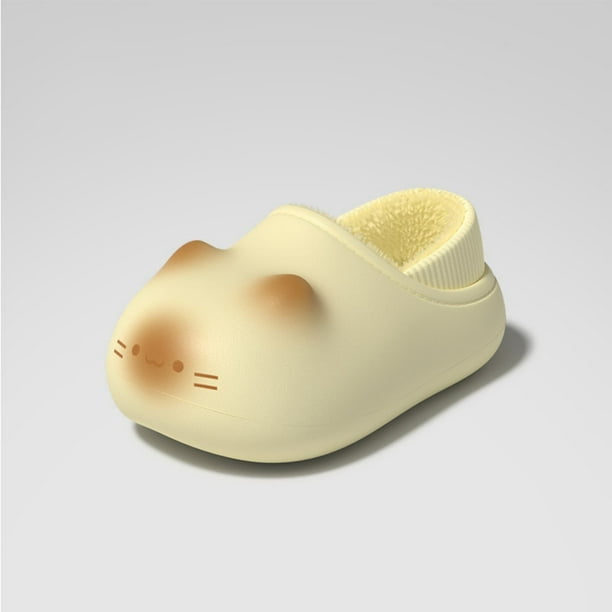 Bonitas y adorables pantuflas de invierno con forro polar, impermeables, cerradas y acolchadas, talla 40-41