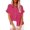 Red, variant on Linen Shirts for Women Cotton Linen Short Sleeve Button Beach Blouse With Pocket Tops Summer Tops