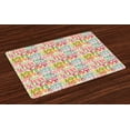 thumbnail image 1 of Ambesonne Love Place Mats Set of 4, Colorful Romantic Engagement, Standard Size, Multicolor, 1 of 4