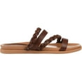 thumbnail image 3 of Women's Journee Collection Colette Strappy Slide Brown Faux Leather 6.5 M, 3 of 7