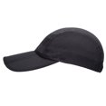 thumbnail image 2 of Unisex Foldable UPF 50+ Quick Dry Baseball Cap with Long Bill Portable Sun Hats, Black, 2 of 6