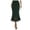 Green, variant on KONDYS Women Fashion Solid Color Skirt Elastic Waist Slim Hollow A Shaped Skirt Fishtail Skirt Comfortable Casual Women's Skirt