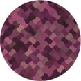 thumbnail image 1 of Ahgly Company Tapis Rond Lavable en Machine Intérieur Transitionnel Framboise Violet, 3 Pieds Rond, 1 of 7
