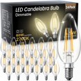 thumbnail image 1 of Bombillas LED para candelabro TJOY, regulables, 4,5 W, 2700 K, E12, paquete de 24, 1 of 7