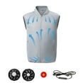 thumbnail image 5 of KeirineCC Air-Conditioned Work Vest,Electric Cooling Air Jacket Vest Cool,Work Uniform Jacket With Cooling Fans for Working Cycling Fishing Outdoor,Vest with USB Cable & 2PCS Fan,Dark Gray-M, 5 of 5