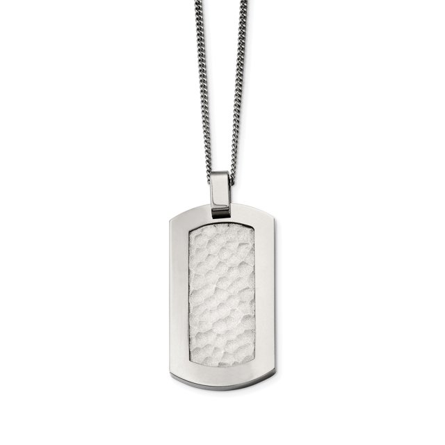 Collier Pendentif Martelé en Titane 22 Po