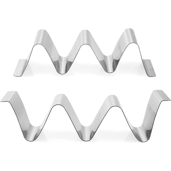 Stainless Steel Taco Holder Stand, Set of 6 - Stylish Rack Holds Up to 3 Tacos Each, Keeping Shells Upright - Oven, Grill and Dishwasher Safe