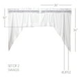 thumbnail image 5 of VHC Brands Farmhouse Swag Pair White Rod Pocket Ruffling Kitchen Window Curtains, 5 of 7