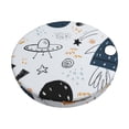 thumbnail image 1 of Balery Cartoon Planets Fundas de asiento para taburete de bar redondo de tela de terciopelo ajustables que protegen de arañazos y manchas para sillas de 14 a 17 pulgadas.-14 inch, 1 of 7