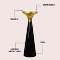 thumbnail image 3 of JONATHAN Y Oliver 22.25" Mid-Century Glam Retro Metal Drink Table and Decorative End Table with White Marble Round Top, Black/White/Gold, END1009B, 3 of 5