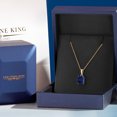 thumbnail image 5 of Gem Stone King 14K Yellow Gold Blue Sapphire Pendant Necklace | 1.56 Cttw | Gemstone September Birthstone | Octagon 7X5MM | Gold Necklace for Women | With 18 inch Gold Chain, 5 of 6