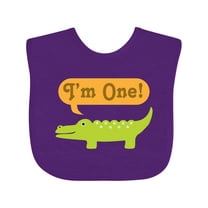 Inktastic 1st Birthday Alligator Jungle Boys or Girls Baby Bib