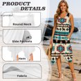 thumbnail image 6 of HELLHERO Asymmetric Beach Long Dress, Geometric Animal Pattern Round Neck Summer Sleeveless Dress, Side Pockets Non-Fade Sleeveless Sundress for Shopping Dating, 6 of 8