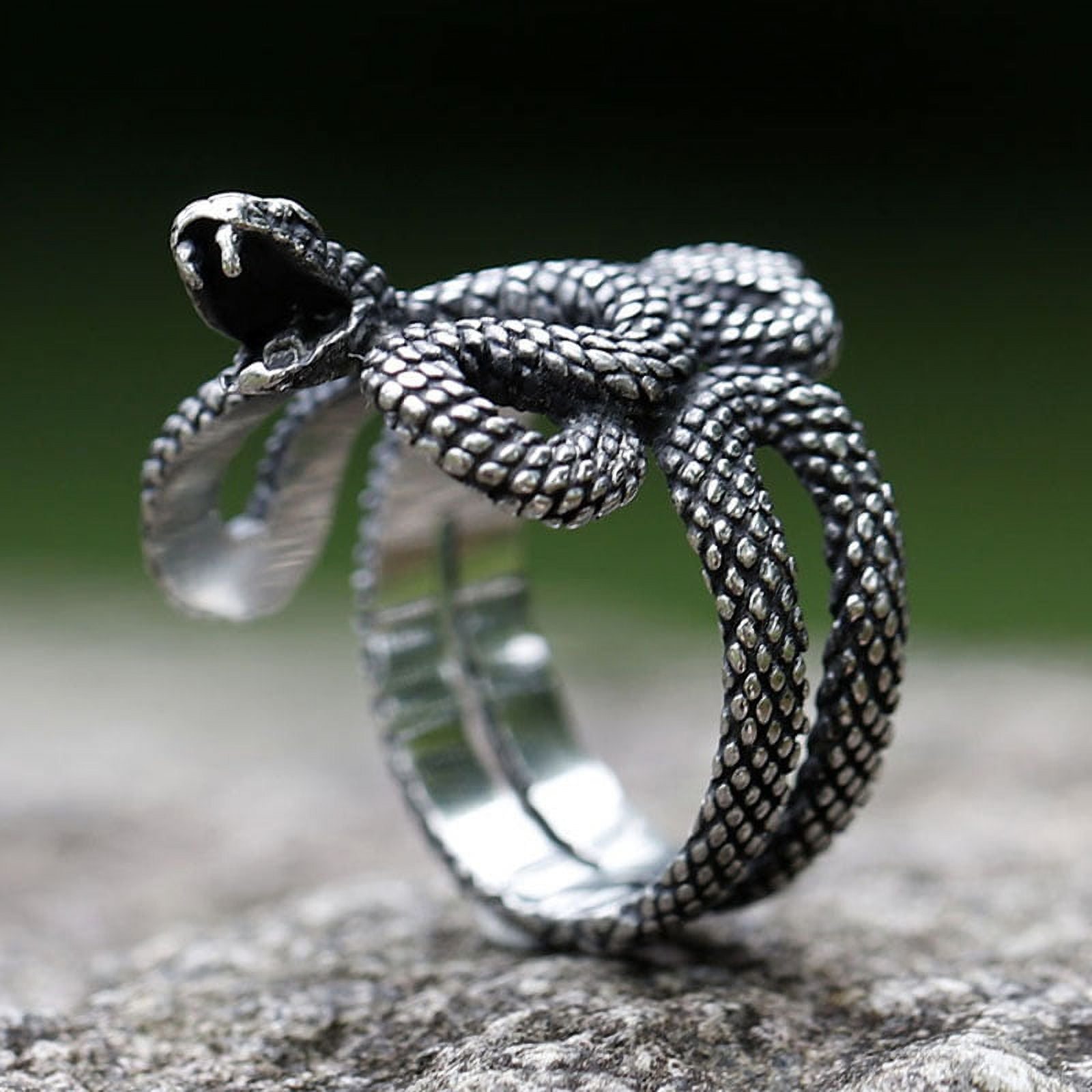 ZMY Home Stainless Steel Snake Ring Serpentine Style Jewelry for Men and  Women (10) - Walmart.com