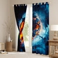 thumbnail image 3 of Manfei Sport Theme Curtains Pack of 2 (42x84 Each),Ice Hockey Lover Curtains Blackout,Orange Blue Bedroom Curtains For Boys Kids,Luxury Bedroom Decor, 3 of 6