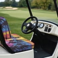 thumbnail image 4 of Aplkyhs Sunset Palm Trees Club Car ComfortableSeat Covers 2-Person Seats Golf Cart Backrest Bottom Seat Cover Comfort Golf Cart Decor Fashion Golf Cart Accessories Easy to Install, 4 of 7
