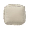 thumbnail image 5 of Ox Bay Tristan Striped Handmade Cotton Medium Square Pouf Ottoman, Navy/Ivory, 18" x 18" x 14", 5 of 7
