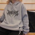 thumbnail image 5 of Sudadera de manga larga con capucha para mujer, ropa de calle informal con letras Punk de talla grande, Estilo Vintage, Ulzzang, gótico, de invierno, 5 of 5