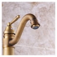 thumbnail image 4 of Antique Copper Basin Faucet, Cold And Hot Classic Style Bathroom Faucet Water Mixer, Single Handle Deck Mounted Tap Classic Style, 4 of 9