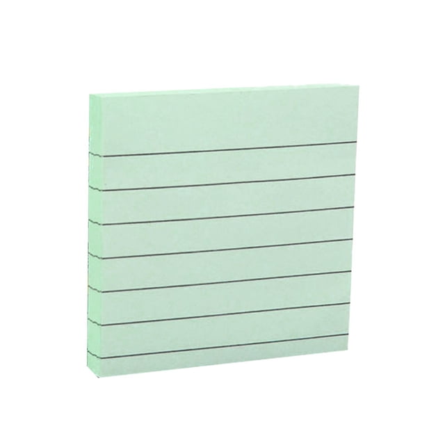 Jierger 3x3 Inch Lined Sticky Notes, 100 Sheets Self-Stick Notepads for School, Office, Home Desk, Graduation Party Planning, Notebook Marking, Easy to Post Accessories
