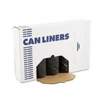 Low-Density Waste Can Liners 60 gal, 0.65 mil, 38" x 58", Black, 100/Carton