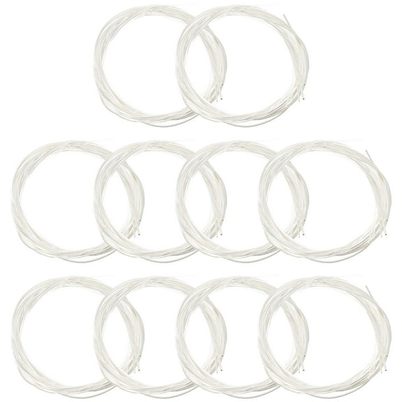 WHAMVOX 10 Pack Nylon Guitar Strings for Acoustic Use Strong and Durable Classical Guitar Replacement Strings in White