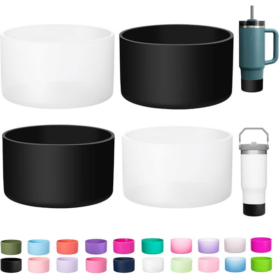 4 Pack Silicone Boot for Stanley 40 30 oz Quencher Adventure Tumbler, IceFlow 30 20 oz, Stanley Cup Protector