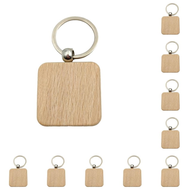 Llavero Wosthever para manualidades DIY decoración en blanco colgante de etiqueta 10piezas