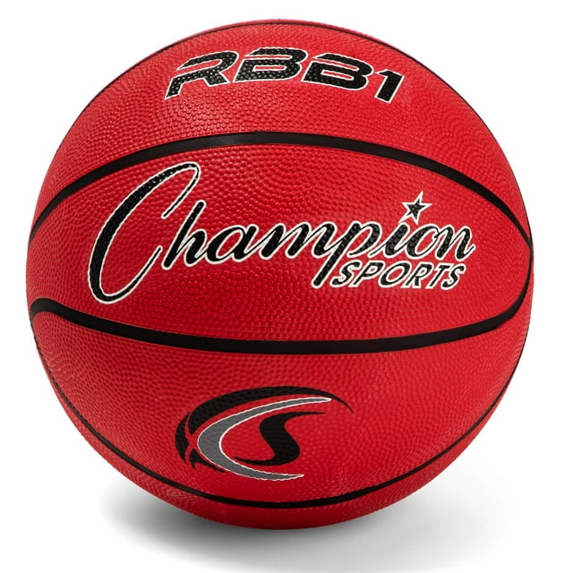 Basketball Champion Sports Rubber oficial, talla 7, roja