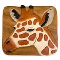 thumbnail image 2 of Giraffe Design Hand Carved Acacia Hardwood Decorative Short Stool, 2 of 3