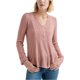 thumbnail image 1 of Lucky Brand Womens Pintuck Bib Pullover Blusa, Rosa, Mediano Lucky Brand Pull-over, 1 of 1
