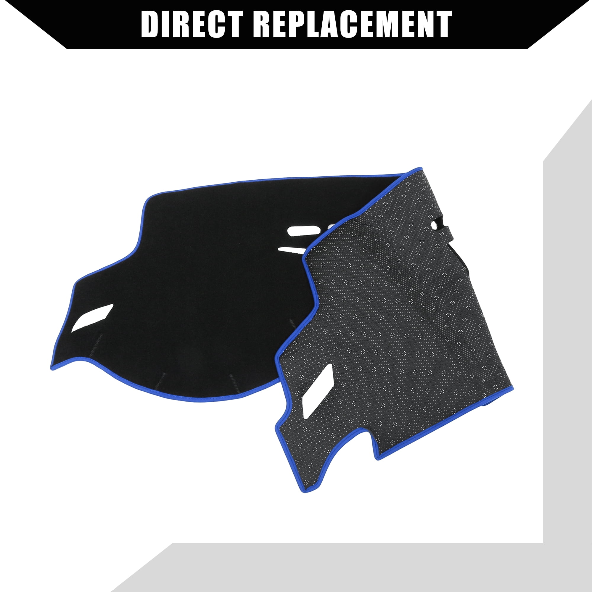Unique Bargains Dash Cover for Audi A4 A5 2008-2015 Center Console Dashboard Cover Mat Polyester Black Blue 1 Pcs