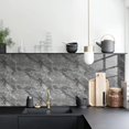 thumbnail image 2 of ShenMo Marble Tile Sticker (Gray Marble Pattern, 30x15cm (12"x6") - 16PCS), Bathroom Kitchen Backsplash Waterproof Oil Proof DIY Self Adhesive New PVC Wall Sticker Home Decoration, 2 of 5