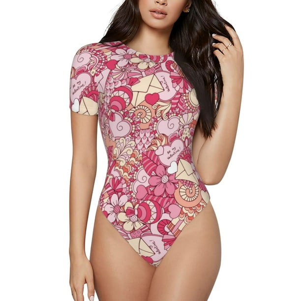 Balery Sweet Body de cuello redondo de manga corta para mujer Tops de manga corta Tops básicos-Medium