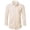 Beige, variant on Mens Dress Shirts Long Sleeve Solid Regular Fit Business Formal Stand Collar Slim Shirt Beige L