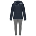 thumbnail image 3 of Men's Tracksuit With Zipper 2 Piece Hooded Fashionable Men's Solid Color Long Sleeve Casual Outwear Jackets Sets Running Jogging Sport Suit Sets Fall Winter Outfit, 3 of 5
