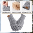 thumbnail image 5 of Bocaoying 3 Pairs Winter Gloves for Women, Touch Screen Elastic Thermal Knit Lining Warm Gloves for Cold Weather, 3D Pattern Windproof Cuff Thicken Gloves, 5 of 7