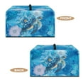 thumbnail image 4 of TSOVTHRID Sea Turtle Flower Blue Print Toaster Oven Cover with Handle Dust Cover for Microwave Oven Heat-Resistant Small Appliance Dust Covers Fits Most Microwaves, 20.9"W x 15.7"D x 12.4"H, L, 4 of 7
